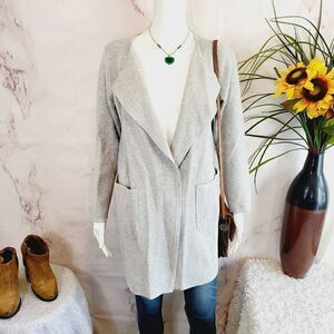 J. Crew soft knit merino wool cotton blend sweater coat